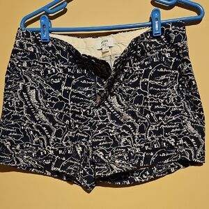 Crown & Ivy Navy And White Shorts